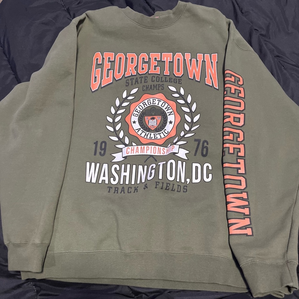 Green College sweatshirt